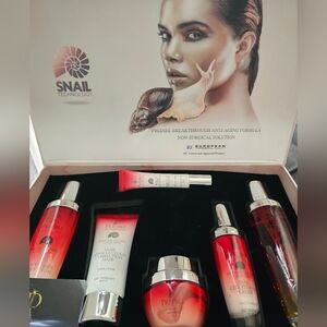 Snail Technology Skincare Set with Red and White Packaging